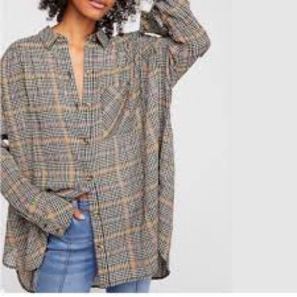 Free People Break My Stride Button-up Shirt